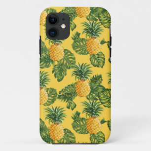Case-Mate iPhone Case Ananas et feuille tropical sur l'or