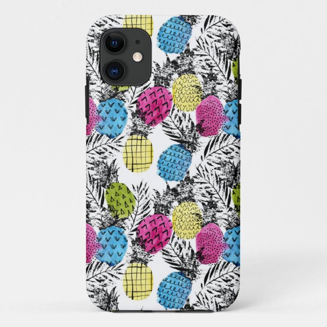 Coques Case-Mate iPhone Ananas et palmettes d'art de bruit (Dos)