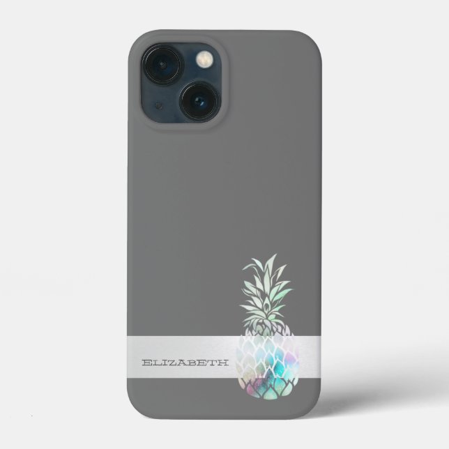 Coques Case-Mate iPhone Ananas Mignon Branché, Rayure - Personnalisé (Verso)