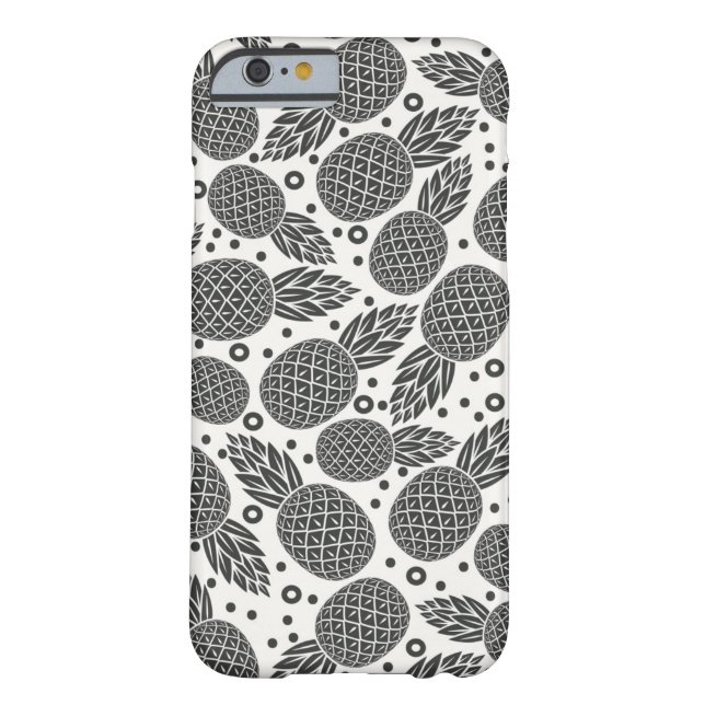 Coques Case-Mate iPhone Ananas monochromes (Dos)
