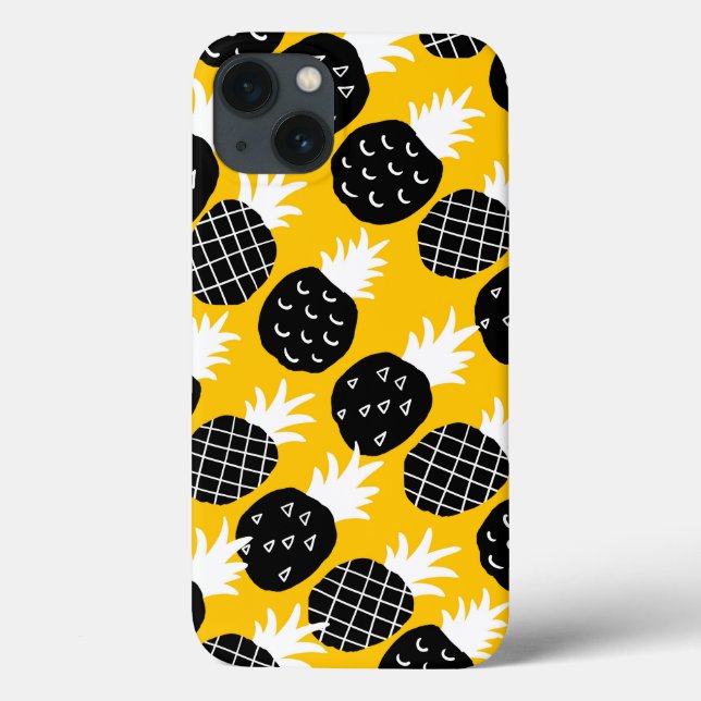 Coques Case-Mate iPhone Ananas noir (Verso)