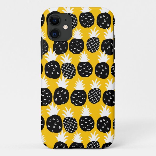 Coques Case-Mate iPhone Ananas noir (Dos)
