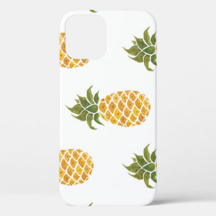 Case-Mate iPhone Case Ananas peint à la main, arrière - plan aquarelle.