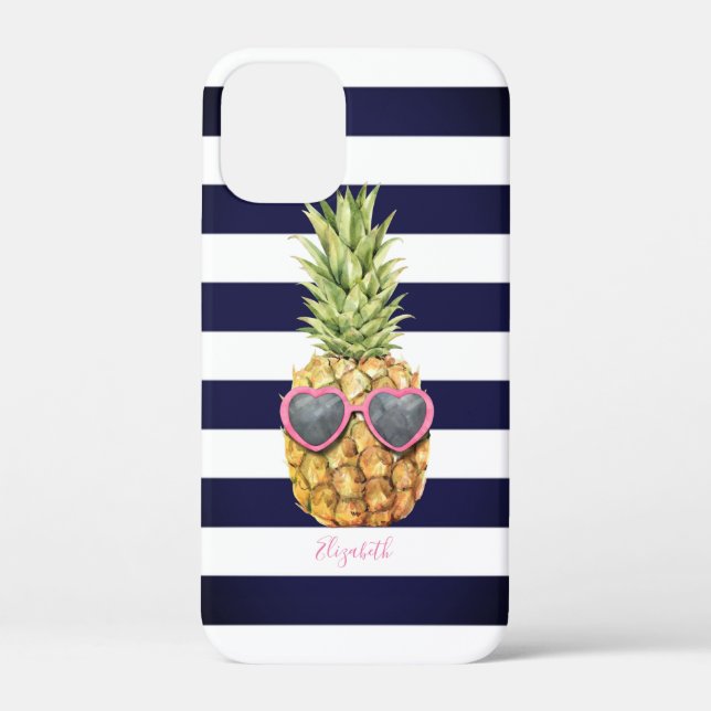 Coques Case-Mate iPhone Ananas rayé adorable et cool (Verso)