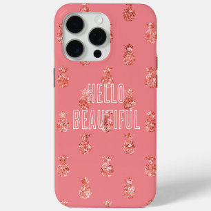 Coque Case-Mate iPhone Ananas rose Gold Tropical Parties scintillant