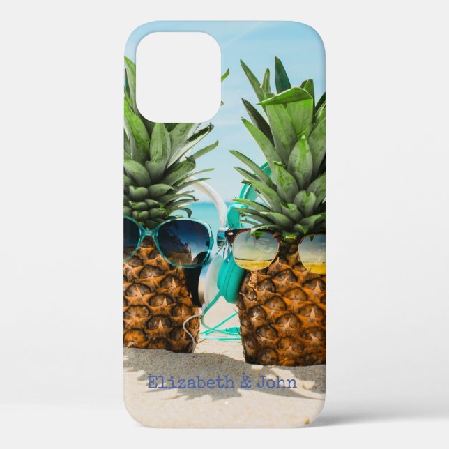 Coques Case-Mate iPhone Ananas sur la plage adorables et frais (Verso)