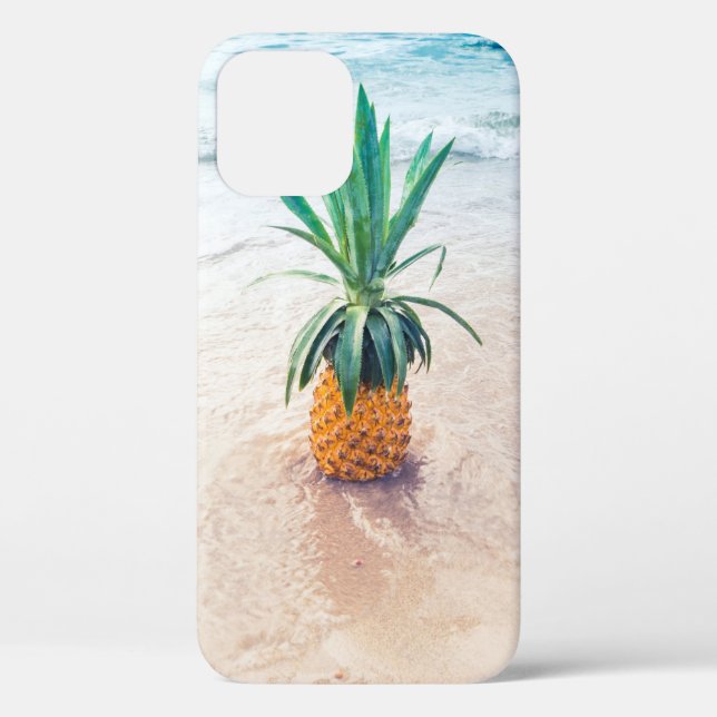Coques Case-Mate iPhone Ananas sur la plage le matin (Verso)