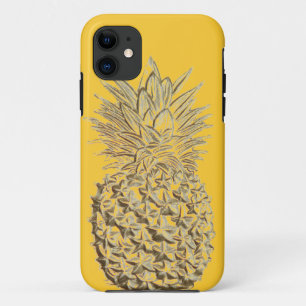 Coque Case-Mate Pour iPhone Ananas sur l'or jaune