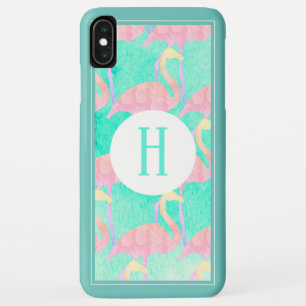 Case-Mate iPhone Case Ananas tropicaux Flamants roses roses   Monogramme