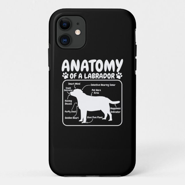 Coques Case-Mate iPhone Anatomie du chien du Labrador (Dos)