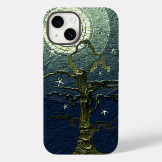 Coque Case-Mate iPhone Ancien arbre filaire Lune et étoiles