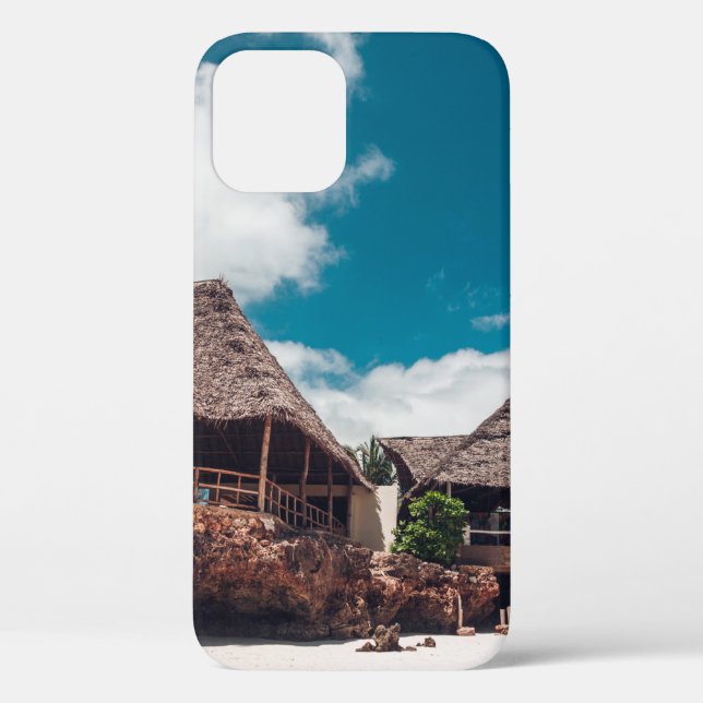 Coques Case-Mate iPhone Ancien bungalow tropical en bois sur la plage, un (Verso)