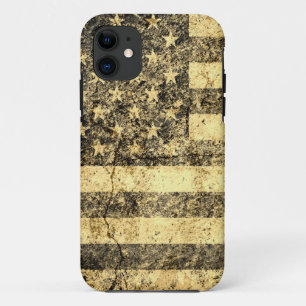 Coque Case-Mate Pour iPhone Ancien Drapeau Américain Grunge Cracked Wall