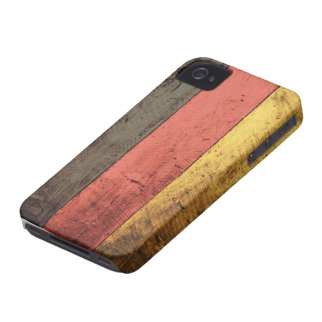 Coques Case-Mate iPhone Ancien drapeau de l'Allemagne en bois (Bas)