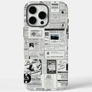 Coque iPhone 16 Pro Max Ancien journal allemand Annonces du début des anné
