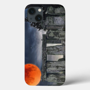 Case-Mate iPhone Case Ancien Stonehenge et Pleine lune rouge mystique
