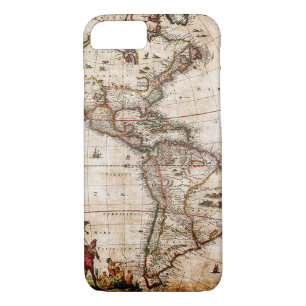 Coque Case-Mate Pour iPhone Ancienne carte du continent américain