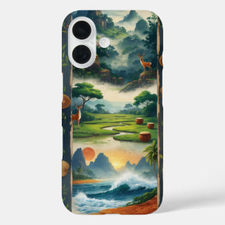 Coque Pour iPhone 16 Ancienne nature indienne du Sud