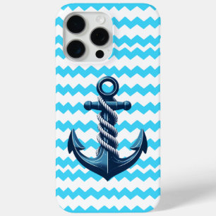 Coque Case-Mate iPhone Ancrage bleu avec vagues bleues