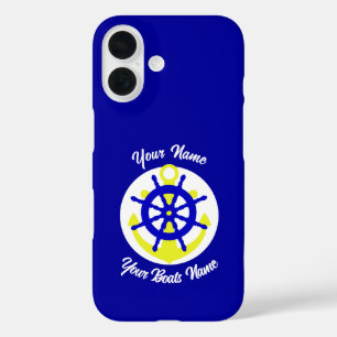Coque Pour iPhone 16 Ancrage de l'équipage de bateau personnalisé