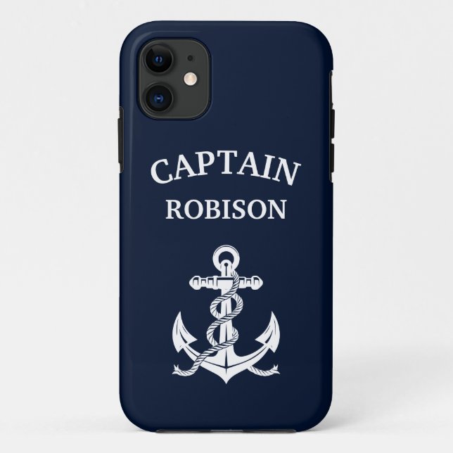 Coques Case-Mate iPhone Ancrage du nom du capitaine (Dos)