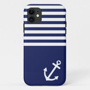Etui iPhone Case-Mate Ancre d'amour de bleu marine nautique