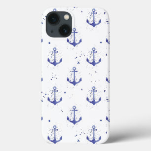 iPhone 13 Coque Ancre d'aquarelle Motif 2