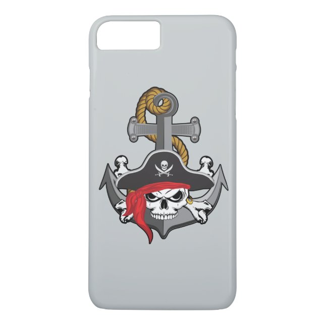 Coques Case-Mate iPhone Ancre de crâne de pirate (Dos)