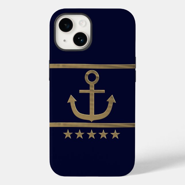Coques Case-Mate iPhone Ancre dorée, symboles de l'amour . (Verso)