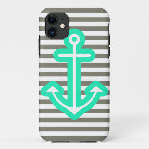 Coque iPhone 11 Ancre en bon état nautique grise