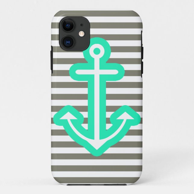 Coques Case-Mate iPhone Ancre en bon état nautique grise (Dos)