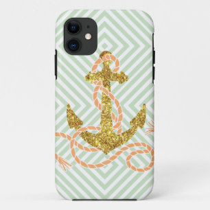 Coque Case-Mate iPhone Ancre Girly de parties scintillantes de Faux