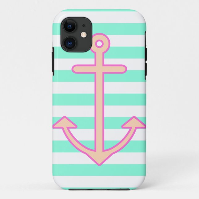 Coques Case-Mate iPhone Ancre nautique en bon état de pastel (Dos)