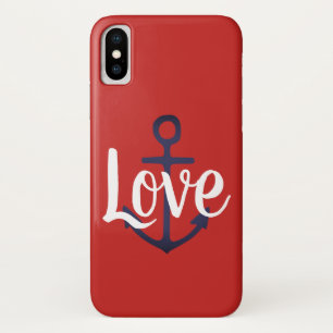 Case-Mate iPhone Case Ancre nautique + script LOVE  