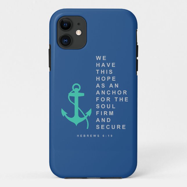 Coques Case-Mate iPhone Ancre pour l'âme (Hébreux 6:19) (Dos)