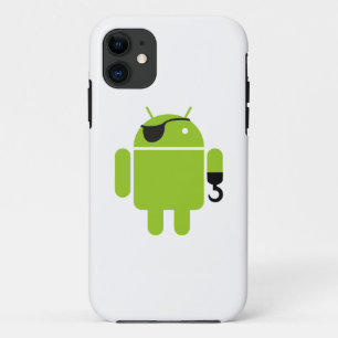 Coque iPhone 11 Android Robot Pirate Graphisme