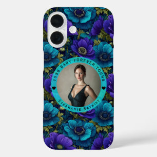 Coque Pour iPhone 16 Anémones Colorées Cadeau Surprise d'Anniversaire P
