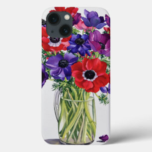 Etui iPhone 13 Anémones dans une cruche en verre