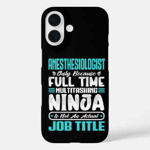 Coque Pour iPhone 16 Anesthésiologiste Titre du travail Compétences pro