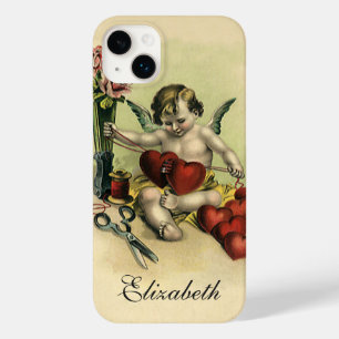 Coque Pour iPhone 14 Plus Ange couturière vintage victorien de la Saint-Vale