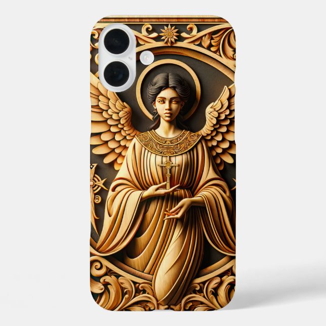 Coques Case-Mate iPhone ange en bois magnifique fait par l'IA (Verso)