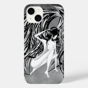 Coque Case-Mate iPhone Ange Tombé Gris Monochrome 