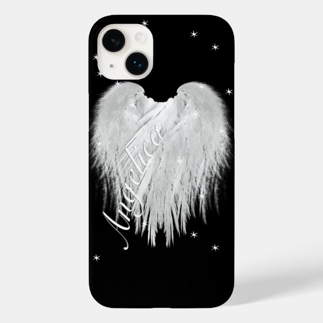 Coques Case-Mate iPhone ANGEL AILES Coeur noir étoile nuit (Verso)