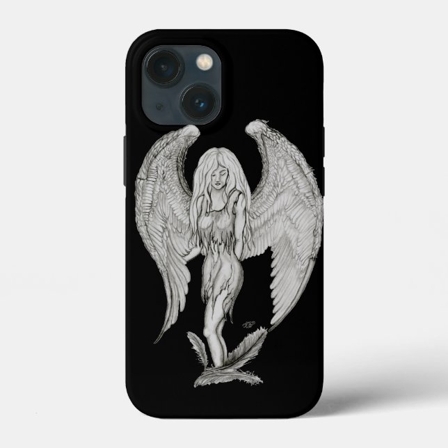 Coques Case-Mate iPhone Angel - Design noir et blanc (Verso)