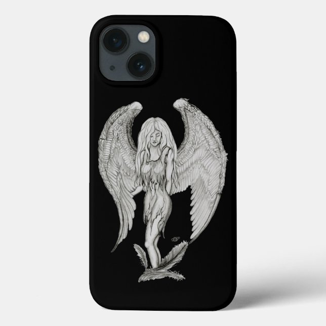 Coques Case-Mate iPhone Angel - Design noir et blanc (Verso)