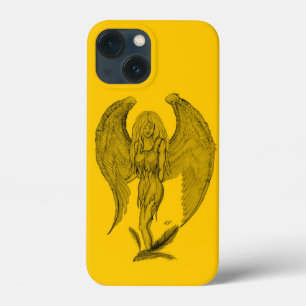 Coque Case-Mate iPhone Angel - design noir et jaune