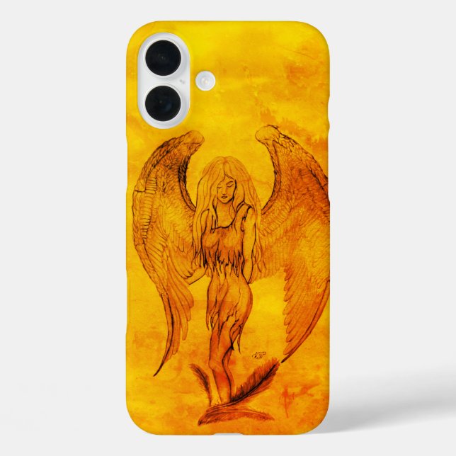 Coques Case-Mate iPhone Angel en style tatouage (Verso)