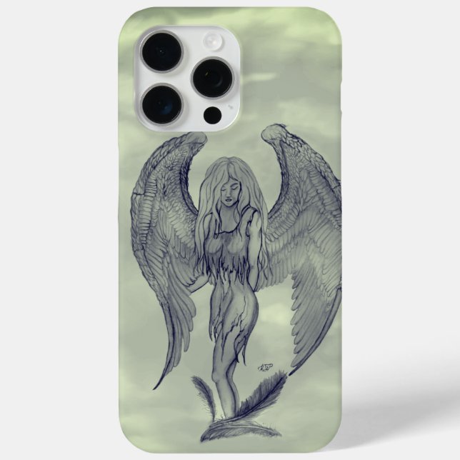 Coques Case-Mate iPhone Angel en style tatouage (Verso)