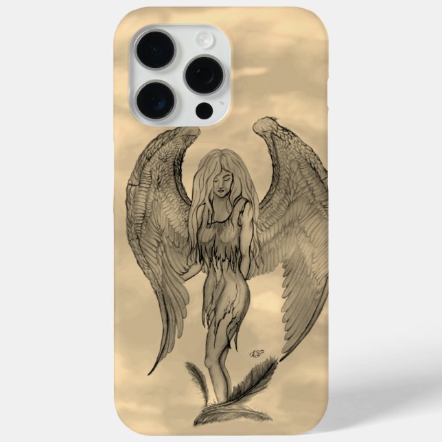 Coques Case-Mate iPhone Angel en style tatouage (Verso)