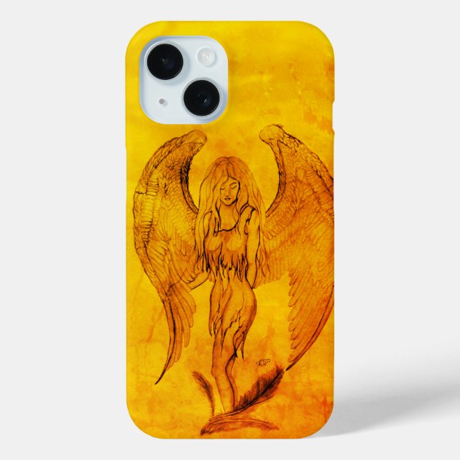 Coques Case-Mate iPhone Angel en style tatouage (Verso)